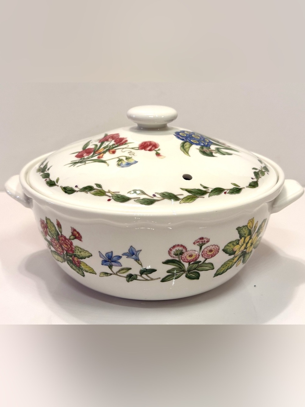 Vintage Noritake Gourmet Garden Covered Vegetable Bowl 8” Serving Dish